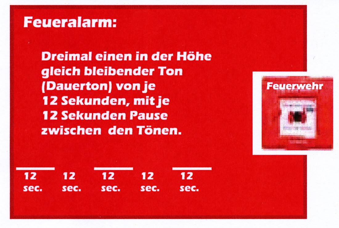 Erklärung des Sirenensignals bei Feueralarmen