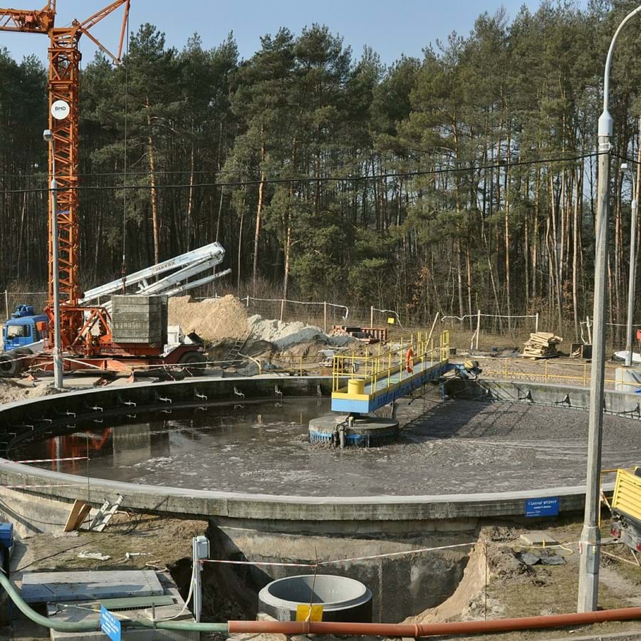 eine neue Kläranlage wird gebaut