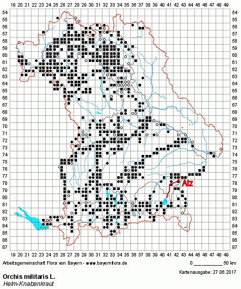 Verbreitung Orchis militaris