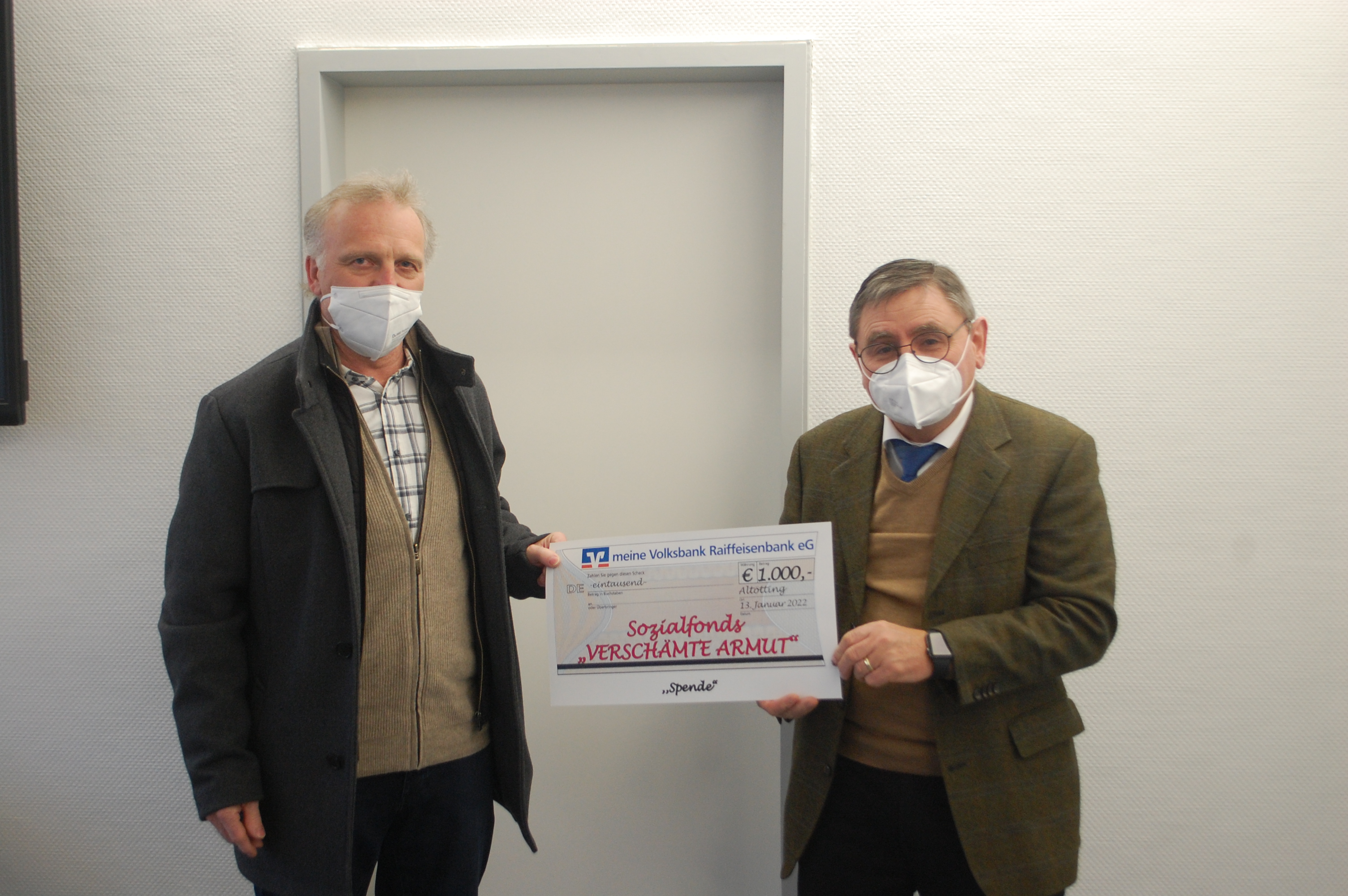 Auf dem Foto: Thomas Dunst,  Landrat Erwin Schneider