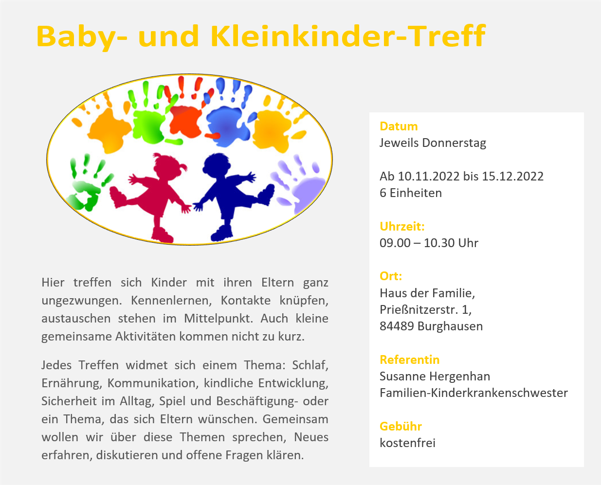 Baby und Kleinkinder-Treff Angebot