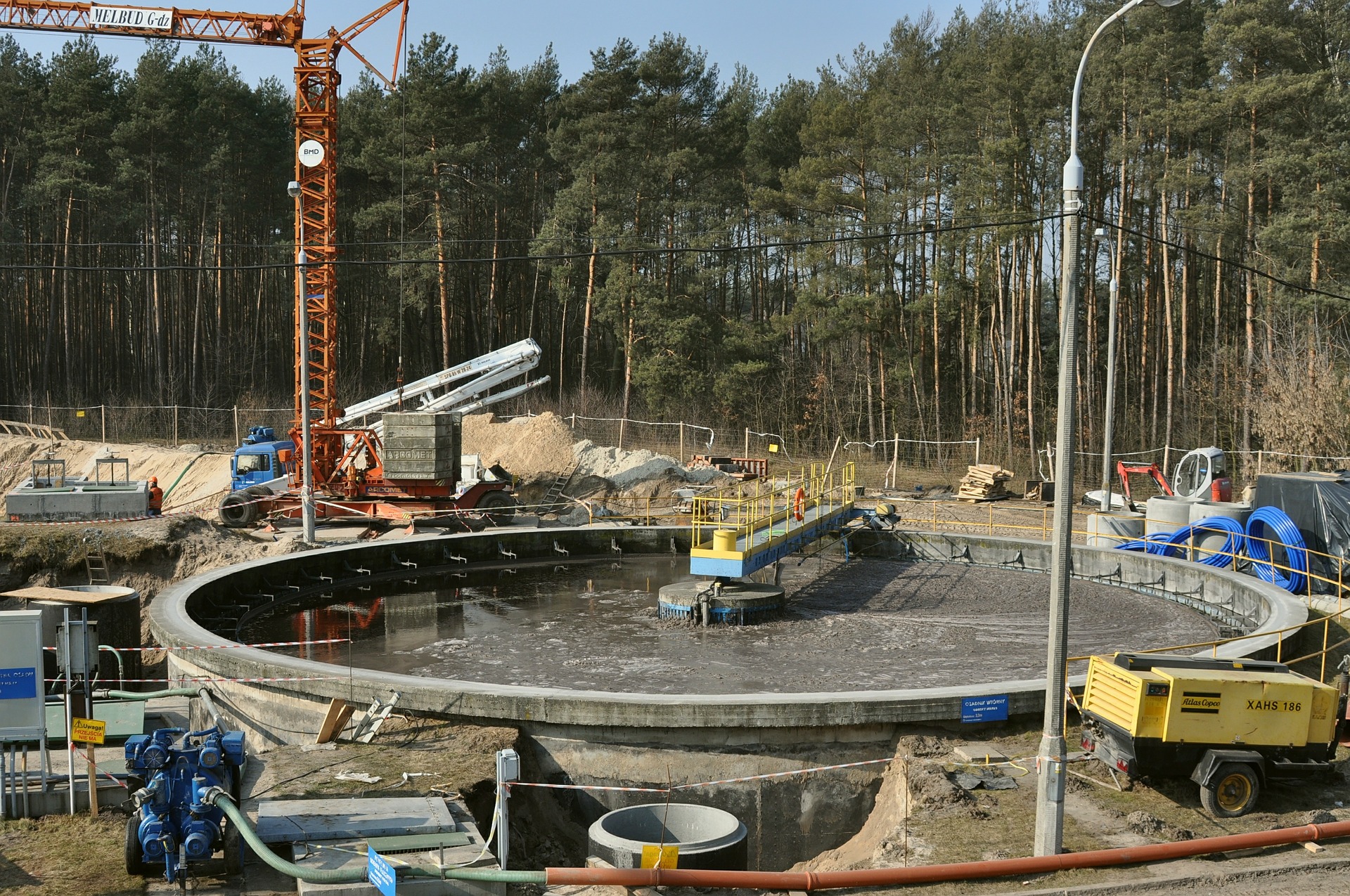 eine neue Kläranlage wird gebaut