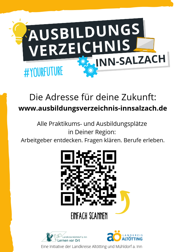 Flyer des Ausbildungsverzeichnisses Inn-Salzach