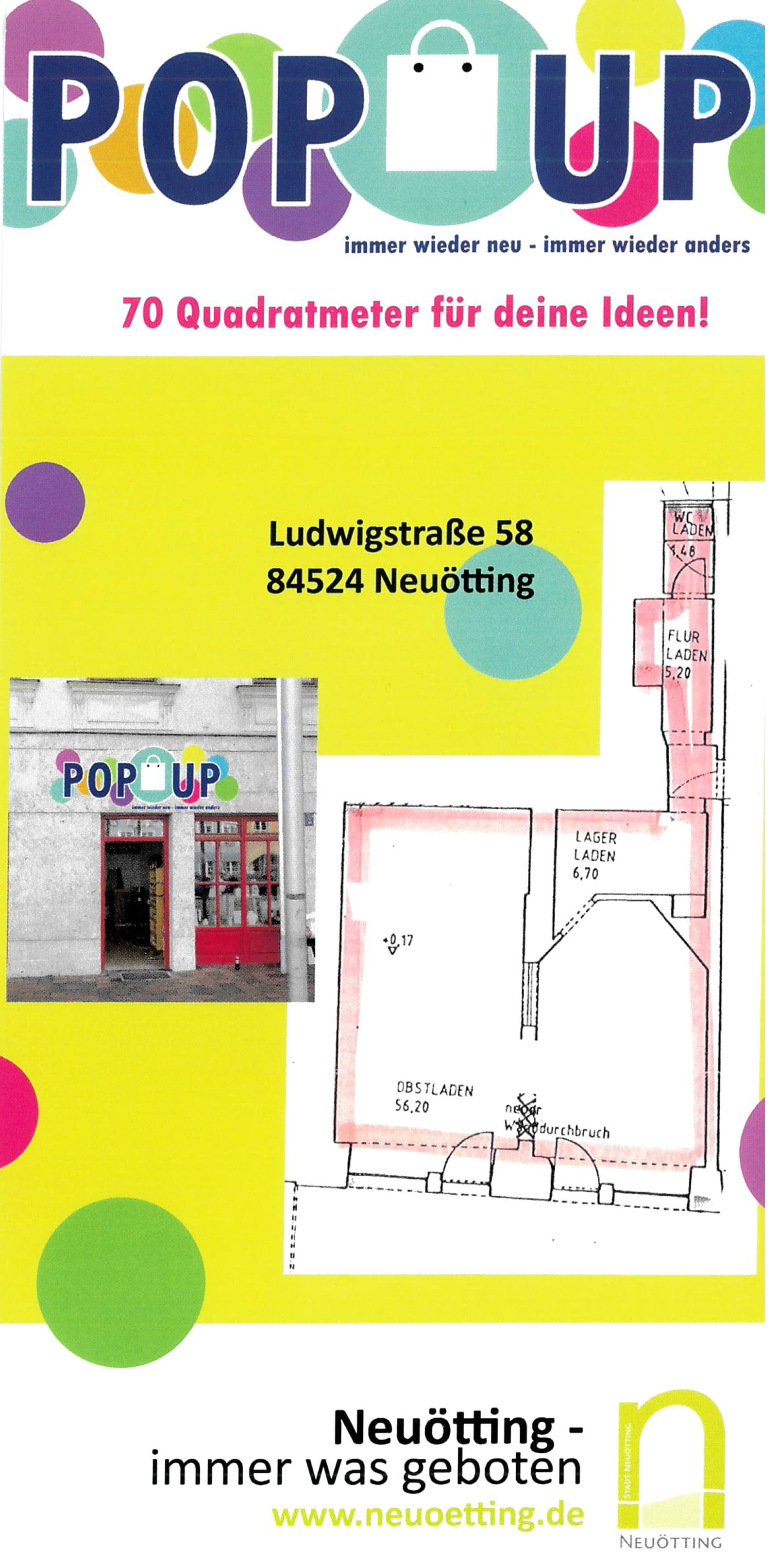 „Neu! Der PopUp-Laden in Neuötting – eine Chance für Gründer, Start-Ups und Ausprobierer